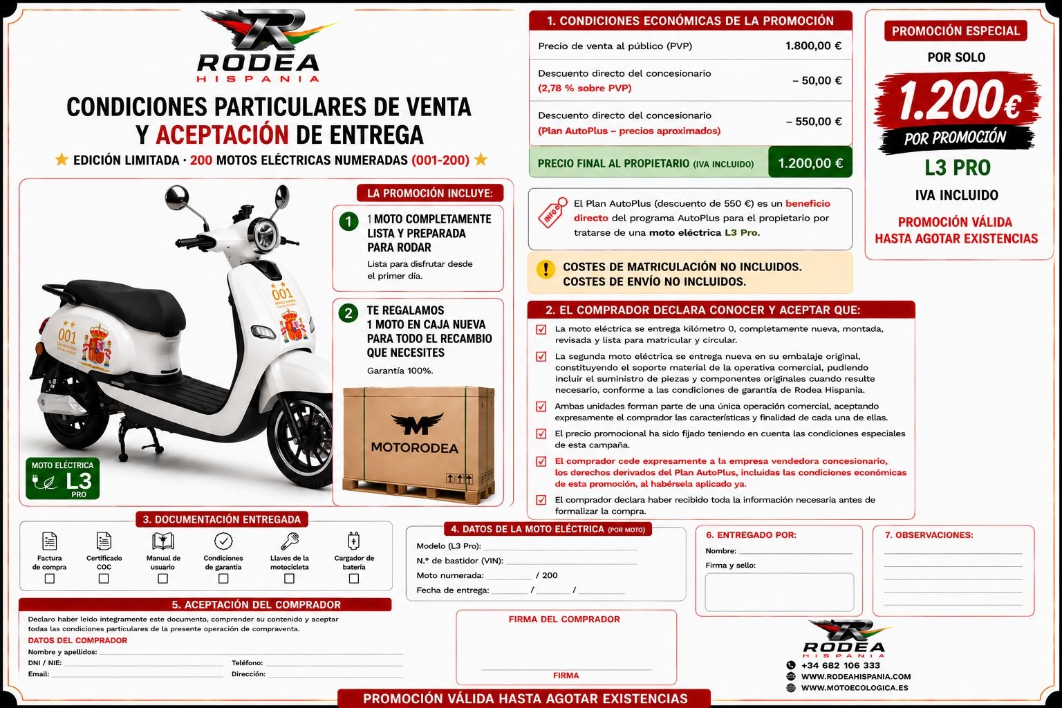 Condiciones particulares de la promoción Rodea Hispania