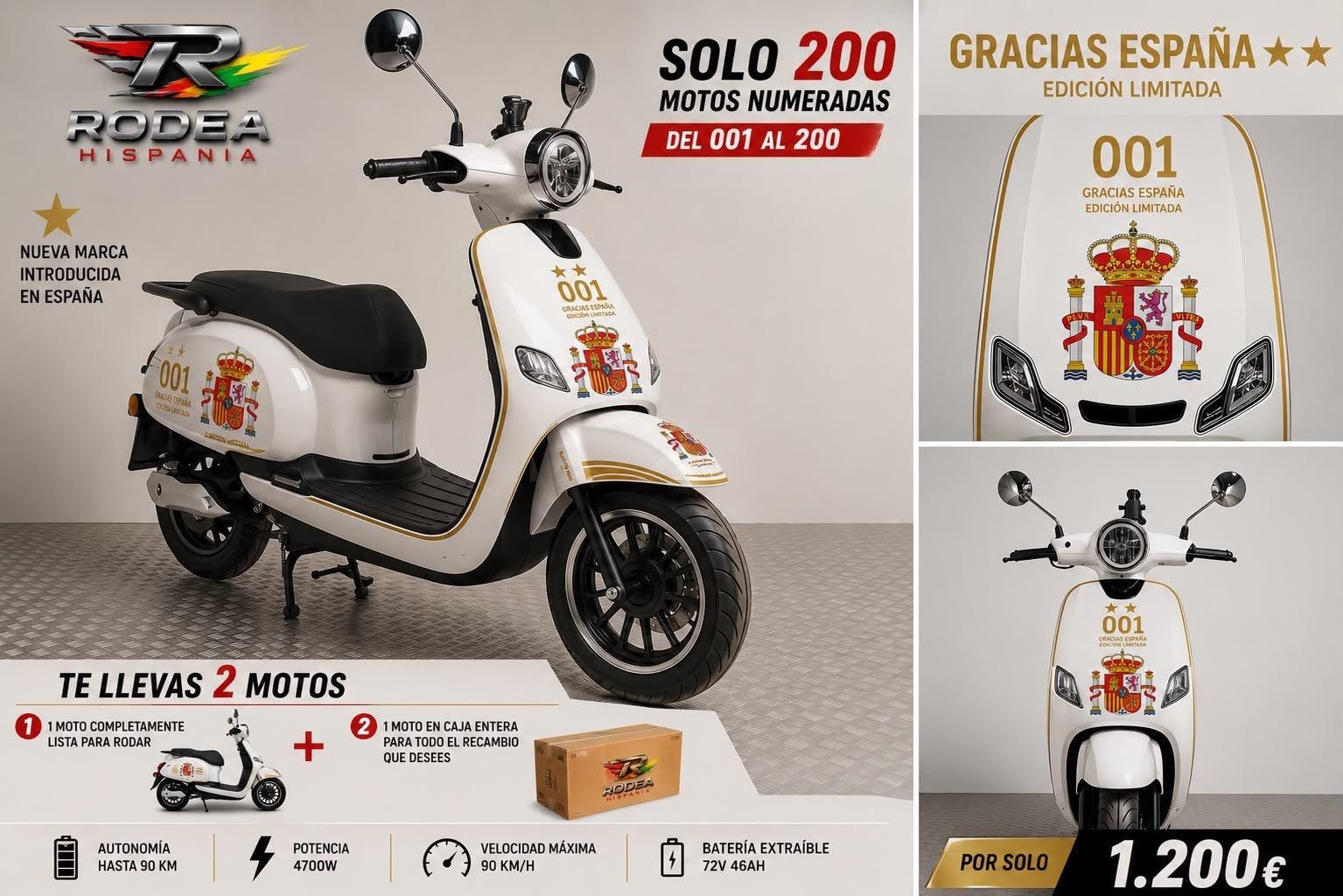 Edición limitada · Solo 200 motos numeradas Rodea Hispania